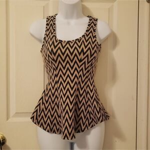 𝅺papaya vintage abstract dress top cotton blend Sleeveless dress shirt